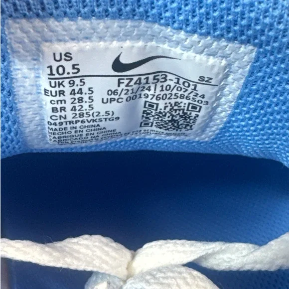 Nike Jordan NU Retro 1 Low White University Blue Golf Shoes Mens 10.5 FZ4153-101 - Picture 10 of 10